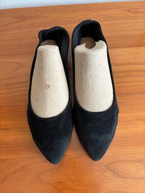 NWOT Anthropologie Jessica Suede Pointed Toe Ballet Flats Made in Brazil